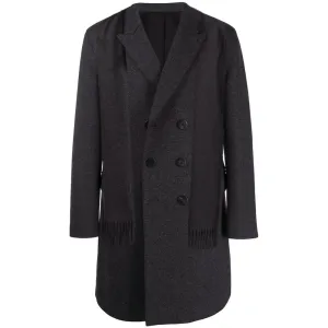 Neil Barrett Men's Double Breasted Wool Great Jacket Grey XL #1575830