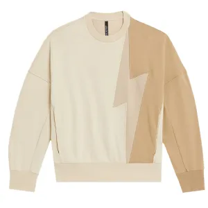 Neil Barrett Mens Tri-colour Thunderbolt Sweater Beige L