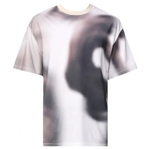 Neil Barrett Mens Blurred Dancers Print T-shirt Beige M