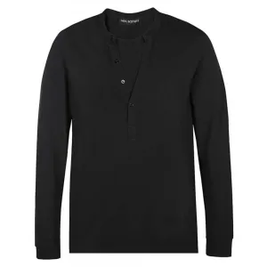 Neil Barrett Men's Long Sleeve Jersey T-shirt Black L