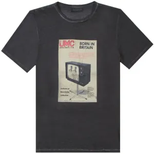 Neil Barrett Men's 'Umc' Graphic Print T-shirt Grey S
