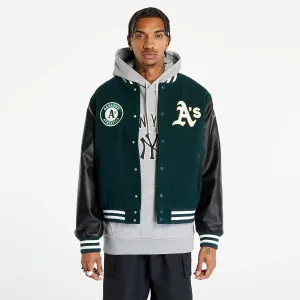 New Era Oakland Athletics Mlb Large Logo Varsity Jacket Dark Green #1552869