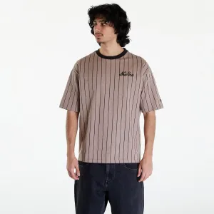 New Era Pinstripe Oversized T-Shirt UNISEX Ash Brown/ Black #1820592