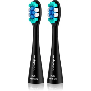 Niceboy ION Hard toothbrush replacement heads Black 2 pc