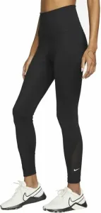 Nike Dri-Fit One Womens High-Waisted 7/8 Leggings Black/White L Fitness Trousers
