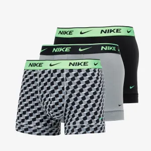 Nike Everyday Cotton Stretch Trunk 3 Pack Geo Block Print/ Cool Grey/ Black #1281634