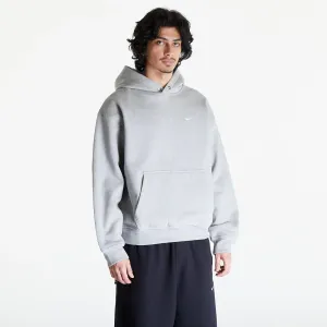 Nike Solo Swoosh Fleece Thermal Pullover Hoodie Dk Grey Heather/ White #1810221