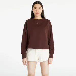 Nike Sportswear Modern Fleece Women's Oversized French Terry Crewneck Sweatshirt Earth/ Plum Eclipse #1379595