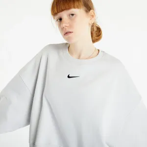 Nike Sportswear Phoenix Fleece Women's Oversized Crewneck Sweatshirt Photon Dust/ Black #1213707