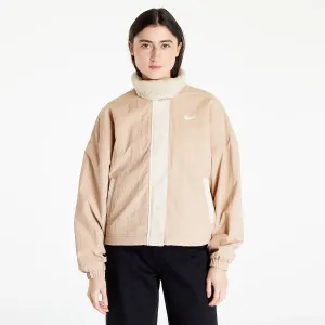 Nike Sportswear Essential Women's Woven Fleece-Lined Jacket Hemp/ Sanddrift/ White #740760