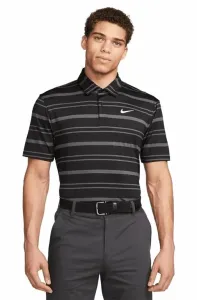 Nike Dri-Fit Tour Mens Striped Golf Polo Black/Anthracite/White XL