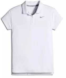 Nike Dry Sleeveless Womens Polo Shirt White/Flat Silver L