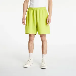 Nike Solo Swoosh Men's French Terry Shorts Bright Cactus/ White #1392441