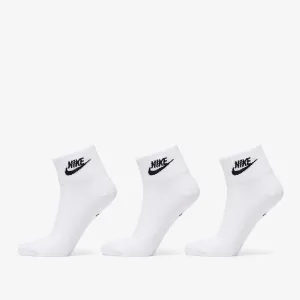 Nike Sportswear Everyday Essential Ankle Socks 3-Pack White/ Black #730917