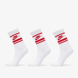 Nike Sportwear Everyday Essential Crew 3-Pack Socks White/ University Red