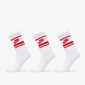 Nike Sportswear Everyday Essential Crew Socks Socks White/University Red/University Red XL