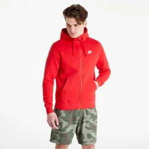 Nike Sportswear Club Hoodie Full-Zip Brushed Back University Red/ University Red/ White #722633