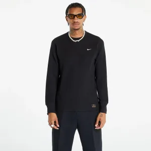 Nike Life Long-Sleeve Heavyweight Waffle Top Black/ Black/ White #1621111