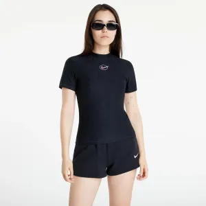 Nike NSW Icon Clash Women's Short-Sleeve Top Black/ White #726151
