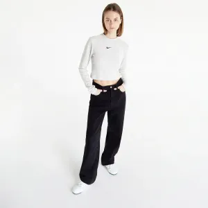 Nike Sportswear Women's Velour Long-Sleeve Top Light Bone/ Black #995897