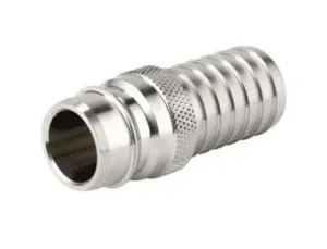 Nito Straight Male Hose Coupling Nipple to Hose Tail, Stainless Steel