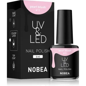 NOBEA UV & LED Nail Polish gel nail polish for UV/LED hardening glossy shade Pearl blush #19 6 ml