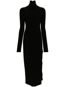 NORMA KAMALI - Side Slits Turtleneck Midi Dress #1789710