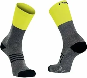 Northwave Extreme Pro High Sock Grey/Yellow Fluo L Cycling Socks