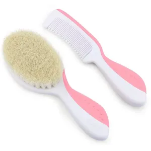Nuvita Baby Hair Care Hair Brush for babies Cool Pink 2 pc
