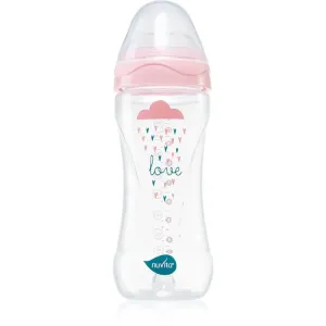 Nuvita Cool Bottle 4m+ baby bottle Transparent pink 330 ml