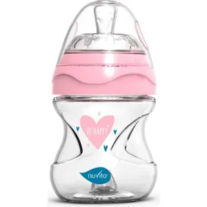 Nuvita Glass bottle Pink baby bottle Glass/Pink 140 ml