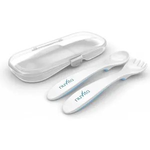 Nuvita Spoon and fork set cutlery in a box Pastel blue 2 pc