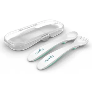 Nuvita Spoon and fork set cutlery in a box Pastel green 2 pc