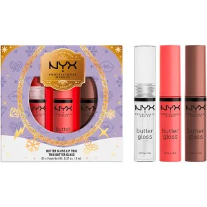 NYX Professional Makeup Limited Edition Xmass 2022 Mrs Claus Oh Deer Butter Gloss Trio lipgloss set
