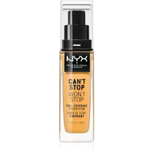 NYX Professional Makeup Can't Stop Won't Stop Full Coverage Foundation full coverage foundation shade 14 Golden Honey 30 ml