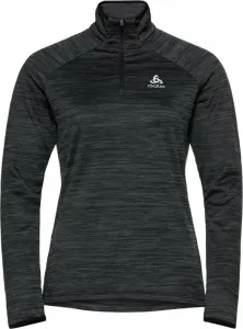 Odlo Women's Run Easy Half-Zip Long-Sleeve Mid Layer Top Black Melange L Running sweatshirt