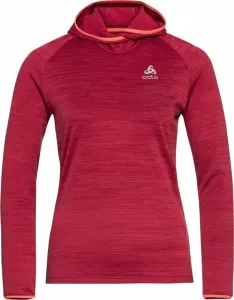 Odlo Women's Run Easy Mid Layer Hoody Deep Claret Melange S Running sweatshirt