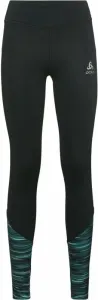 Odlo The Zeroweight Print Reflective Tights Black L Running trousers/leggings