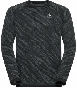 Odlo The Blackcomb Light Long Sleeve Base Layer Men's Black/Space Dye L Running t-shirt with long sleeves