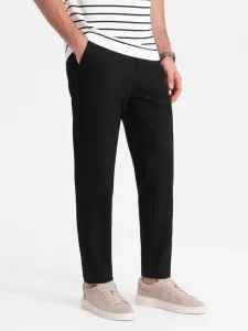 Ombre Clothing Chino Trousers Black #1893458
