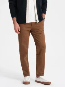 Ombre Clothing Chino Trousers Brown