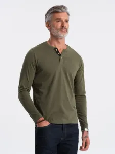 Ombre Clothing Henley T-shirt Green
