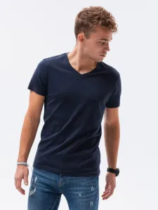 Ombre Clothing S1369 basic basic T-shirt Blue