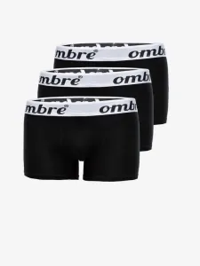 Ombre Clothing Boxers 3 Piece Black