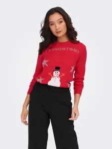 ONLY Xmas Happy Sweater Red