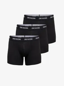 ONLY & SONS Fitz Boxers 3 Piece Black