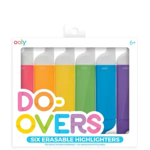 Ooly Do-overs Erasable Highlighter - set of 6