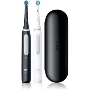 Oral B iO4 DUO electric toothbrush with bag Black & White 2 pc
