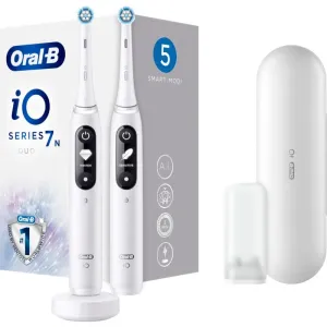 Oral B iO 7 DUO Electric Toothbrush + 2 Replacement Heads White Alabaster #1192801