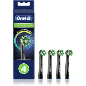 Oral B Cross Action CleanMaximiser toothbrush replacement heads Black 4 pc